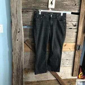 RIDERS by Lee Size 16 Petite Black/Grey Bootcut Jeans